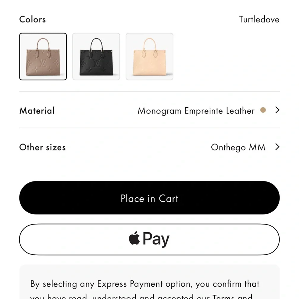 Louis Vuitton Taupe Embossed Onthego Tote - Picture 3 of 10